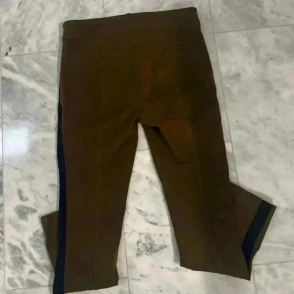 ANTHROPOLOGIE Essential Slim
Trouser Brown Black Contrast
Side Stripe Pants Sz 8 - Picture 6 of 7